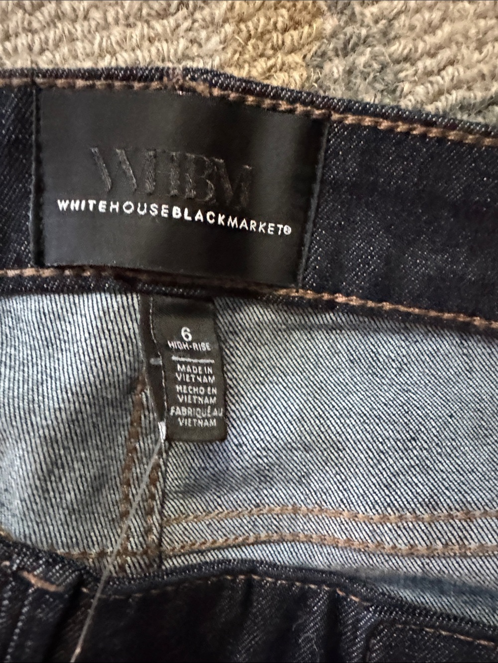 White House Black Market Dark Indigo Skinny Flare Jeans - Picture 8 of 10